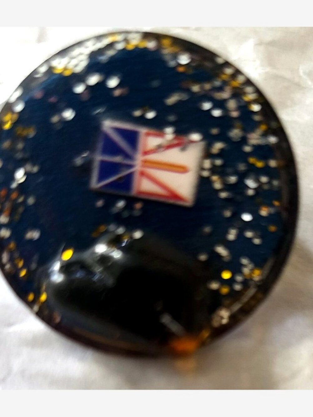 Newfoundland Flag Resin Brooch Pin - Handmade